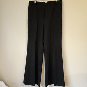 COS Pants Women's Size 12 Black Wide Leg Trouser 100% Wool Office Career Classic